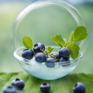 A container of fresh blueberries.