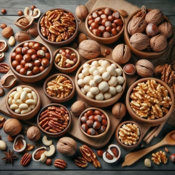 A product image showcasing the free delivery offer on nuts.
