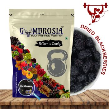 A bag of dried blackberries.