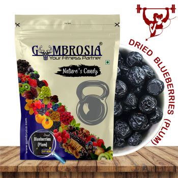 A packet of dried blueberries, also known as plum.