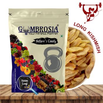 A package of long, dried raisins also known as Kishmish.