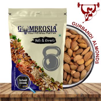 A bag of Gurbandi Almonds.