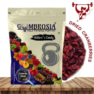 A bag of dried cranberries.