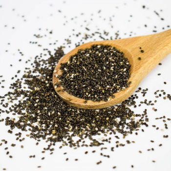 A bag of nutritious chia seeds.